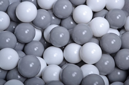 Soft Plastic Balls 7cm for the Ball Pit Set 500pcs: Gray/White