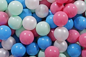 Soft Plastic Balls 7cm for the Ball Pit Set 200pcs: Light Pink/Blue/White Pearl/Mint