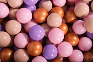 Soft Plastic Balls 7cm for the Ball Pit Set 300pcs: Beige/Gold/Lilac/Pastel Pink