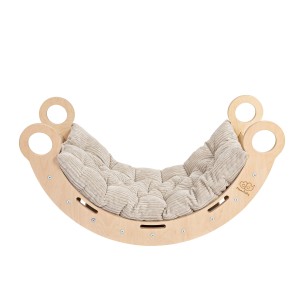 Medium Dream Rocker Classic Wood with Beige Pillow