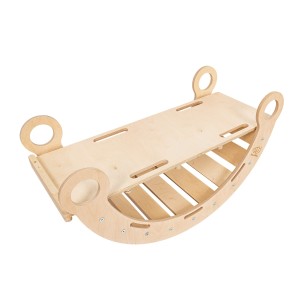 Medium Dream Rocker Classic Wood & Slide with Beige Pillow