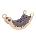 Medium Dream Rocker Classic Wood & Ladder with Grey Pillow