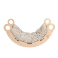 Medium Dream Rocker Classic Wood & Ladder with Beige Pillow