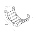 Medium Dream Rocker Classic Wood & Slide & Ladder with Pink Pillow