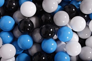 Soft Plastic Balls 7cm for the Ball Pit Set 300pcs: Gray/White/Blue/Black