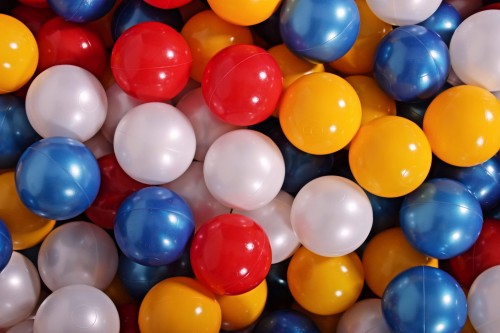 Soft Plastic Balls 7cm for the Ball Pit Set 400pcs: Yellow/Red/White Pearl/Blue Pearl