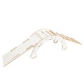 Small Dream Rocker White Wood & Slide & Ladder with Grey Pillow