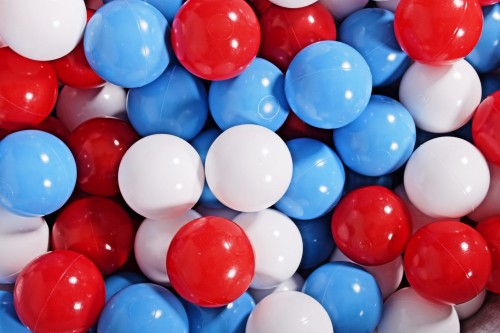 Soft Plastic Balls 7cm for the Ball Pit Set 400pcs: Blue/Red/White