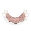 Medium Dream Rocker White Wood with Pink Pillow