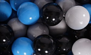 Soft Plastic Balls 7cm for the Ball Pit Set 400pcs: Blue/Gray/Black