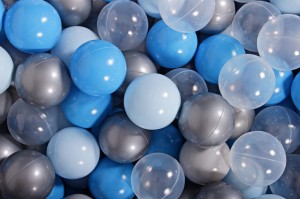 Soft Plastic Balls 7cm for the Ball Pit Set 400pcs: Baby Blue/Blue/Silver/Transparent