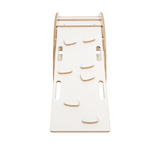 Medium Dream Rocker White Wood & Ladder with Beige Pillow