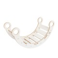 Large Dream Rocker White Wood with Pink Pillow