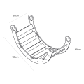 Large Dream Rocker White Wood with Pink Pillow