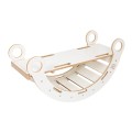 Large Dream Rocker White Wood & Slide with Pink Pillow