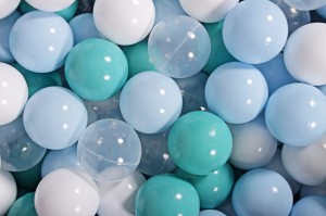 Soft Plastic Balls 7cm for the Ball Pit Set 500pcs: Baby Blue/Turquoise/Transparent/White