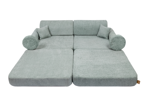 Boucle Premium Kids Sofa, Fresh Mint