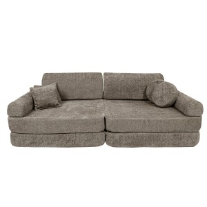 Boucle Premium Kids Sofa, Tan Beige