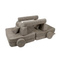 Boucle Premium Kids Sofa, Tan Beige