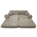 Boucle Premium Kids Sofa, Tan Beige