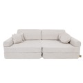 Boucle Premium Kids Sofa, Champagne Ecru