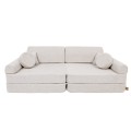 Boucle Premium Kids Sofa, Champagne Ecru