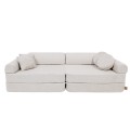 Boucle Premium Kids Sofa, Champagne Ecru