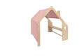Wooden House with Pink Roof