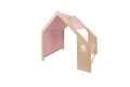Wooden House with Pink Roof