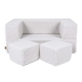 Bearly Cube Kids Sofa, White