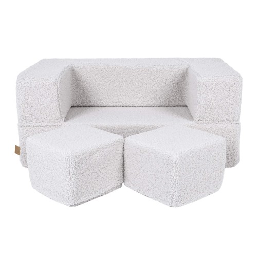 Bearly Cube Kids Sofa, White