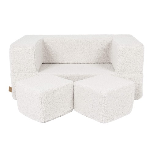 Bearly Cube Kids Sofa, Cream