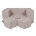 Bearly Cube Kids Sofa, Light gray