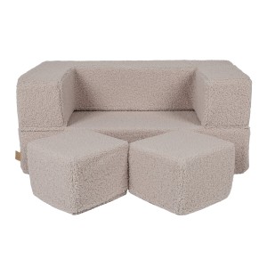 Bearly Cube Kids Sofa, Light gray