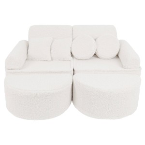 Bearly Pocket Max Kids Sofa, Cream