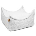 Bearly Square Puff, White