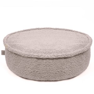 Bearly Round Pouf, Light grey