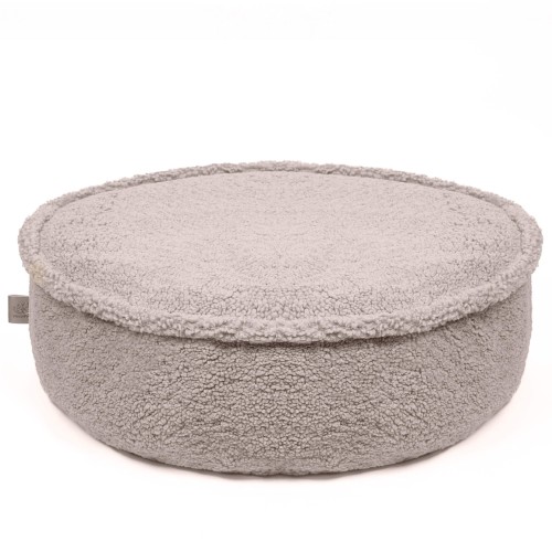 Bearly Round Pouf, Light grey