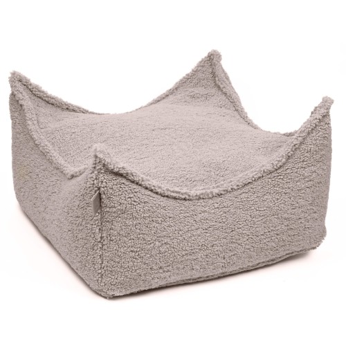 Bearly Square Puff, Light grey