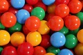 Velvet Foam Playset with Small Ball Pit with 100 Balls Light Gray: Yellow/Orange/Red/Green/Blue