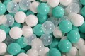 Velvet Foam Playset with Small Ball Pit with 100 Balls Light Pink: White/ Turquoise/ Transparent