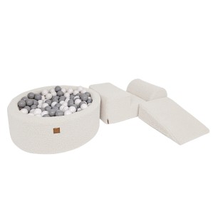 Bearly Foam 3 elements Playset with Ball Pit 90x30cm Cream, without balls