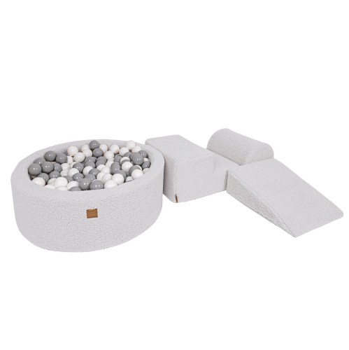 Bearly Foam 3 elements Playset with Ball Pit 90x30cm Off White without balls
