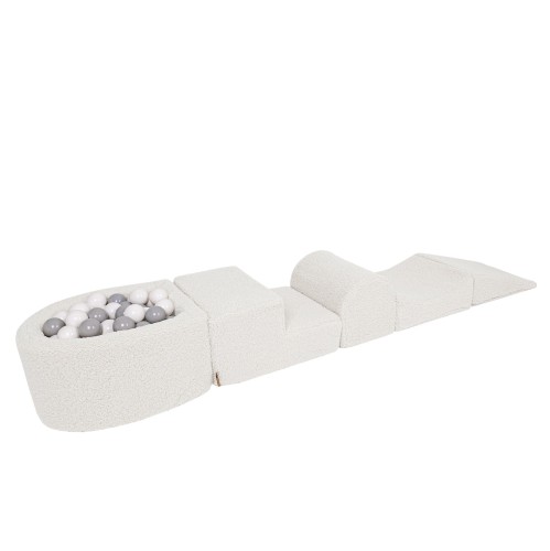 Bearly Foam Playset with Small Ball Pit, Cream, without balls