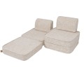 Tangle Pocket Basic Kids Sofa, Marshmallow Beige
