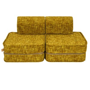 Tangle Pocket Basic Kids Sofa, Honey Mustard