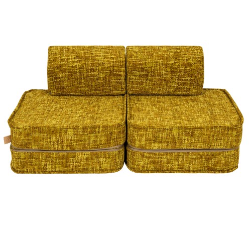 Tangle Pocket Basic Kids Sofa, Honey Mustard