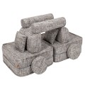 Tangle Pocket Plus Kids Sofa, Moon Grey