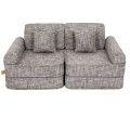Tangle Pocket Plus Kids Sofa, Moon Grey