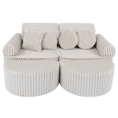 Churros Pocket Max Kids Sofa, Cotton Candy White